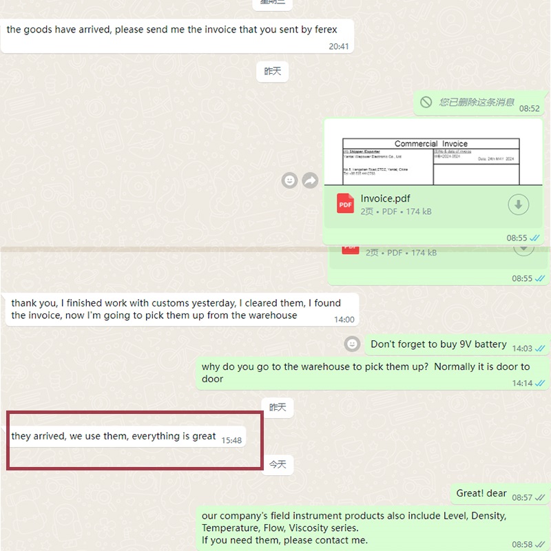 Dip meter-feedback of one client
