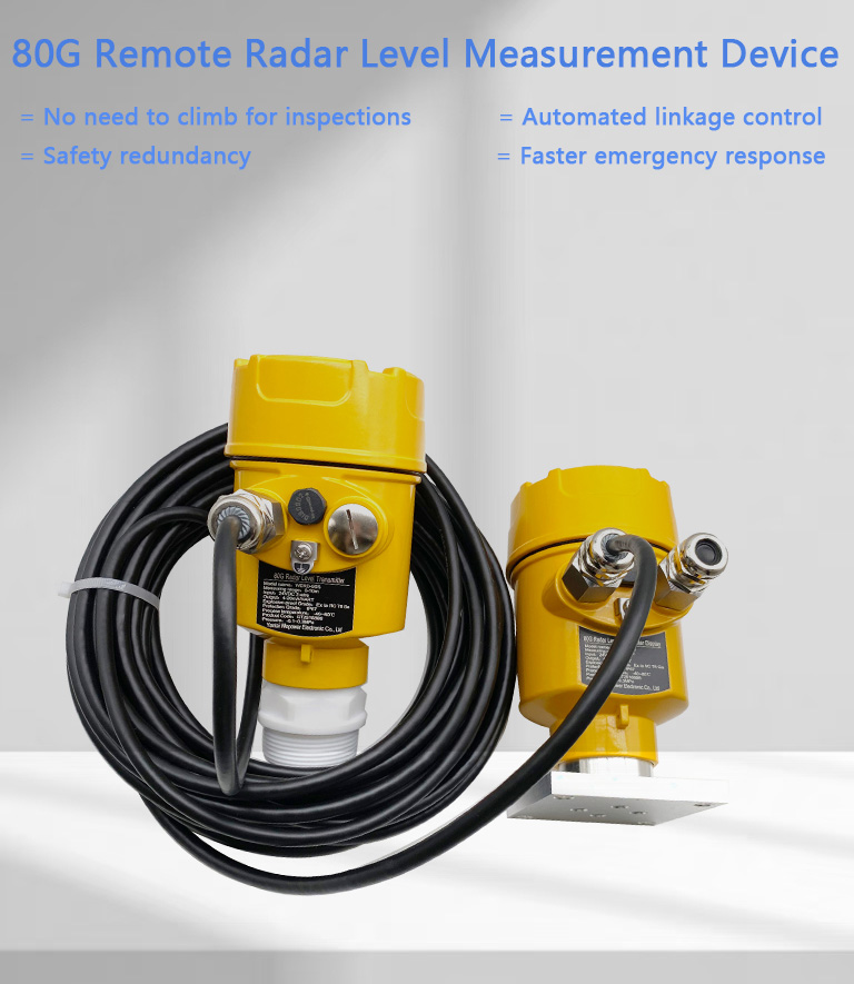 Split Secondary Meter Radar Level Sensor Radar Level Transmitter with Remote Control-Wepower Electronic