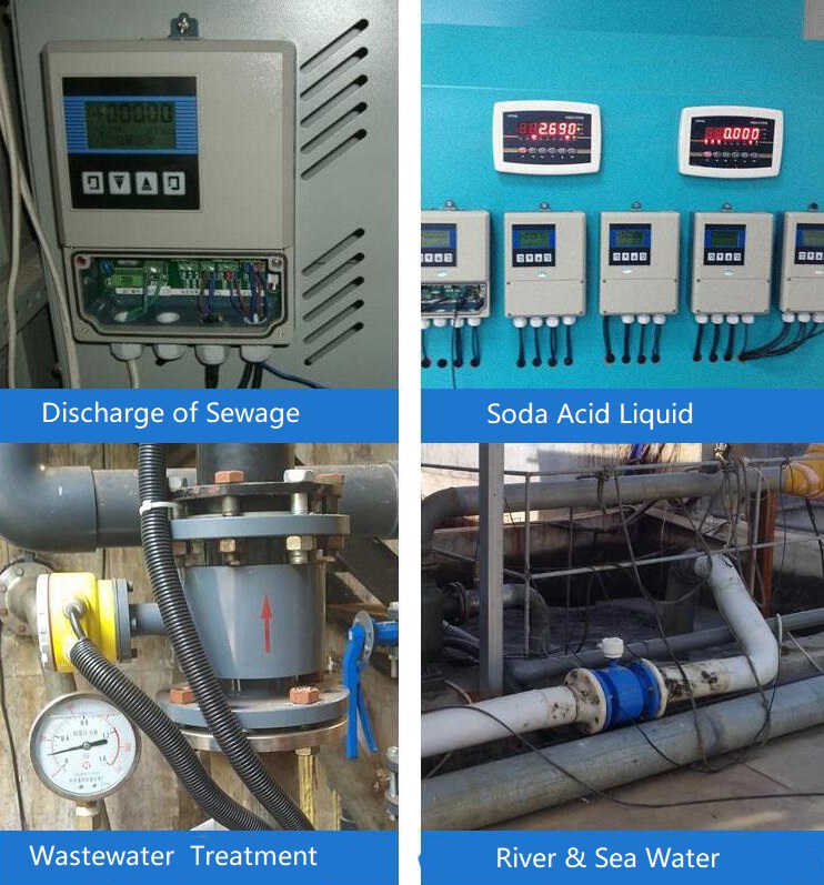 Split mag flow meter application