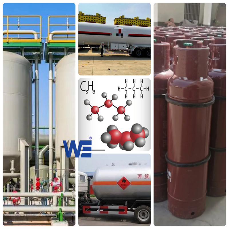 Tank radar level meter for propane-application