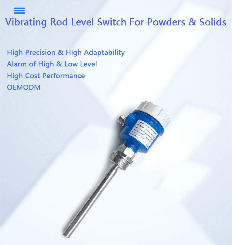 Vibrating rod level switch for powders & solids from Chinese supplier