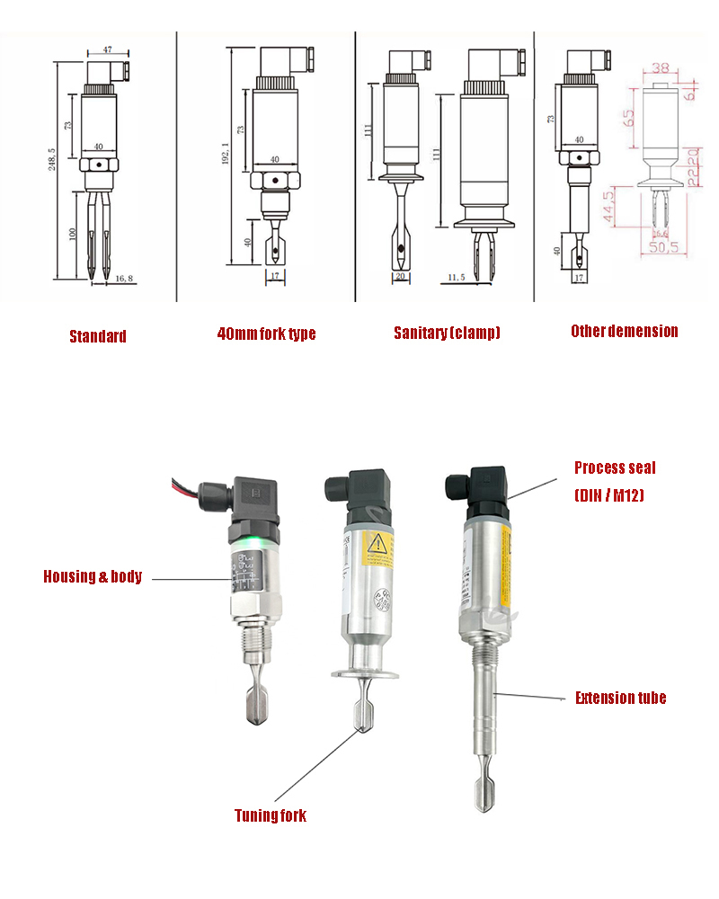 WXP503 stainless steel fork level switch