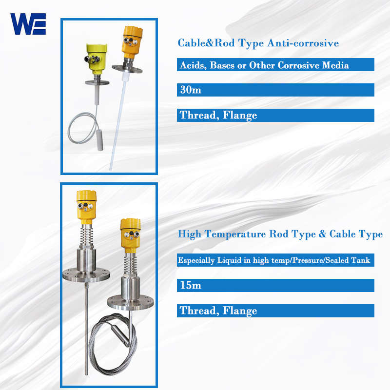 guided wave radar level meters cable rod corrosive