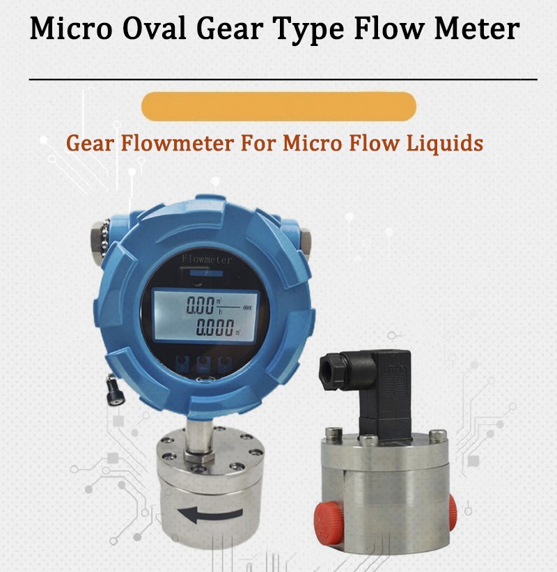 micro flow meter gear type for oil