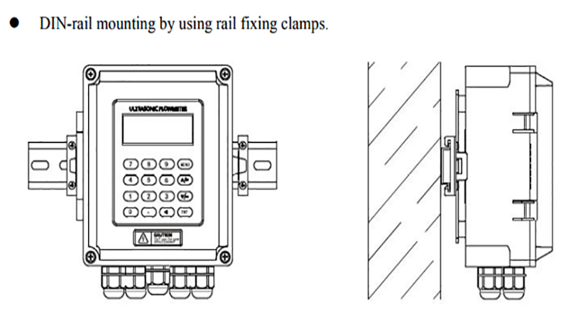 wall-mounted ultrasonic flow meter fixing clamps
